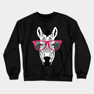 Zebra africa cartoon funny animals Crewneck Sweatshirt